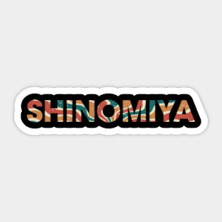 Classic Colorful Design Shinomiya Anime Proud Name Sticker